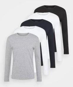 Pier One 5 PACK - T-shirt à manches longues Prix Exclusifs t-shirts col rond homme -magasin Pier One 0040d79b22c848e294c0eb73581cab32 1
