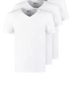 Pier One 3 PACK - T-shirt basique qualité absolue t-shirts & polos col en v homme