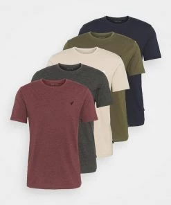 Pier One 5 PACK - T-shirt basique Prix Gelé t-shirts col rond homme -magasin Pier One 0f912bddd05048f8b5cda3d15e55e149