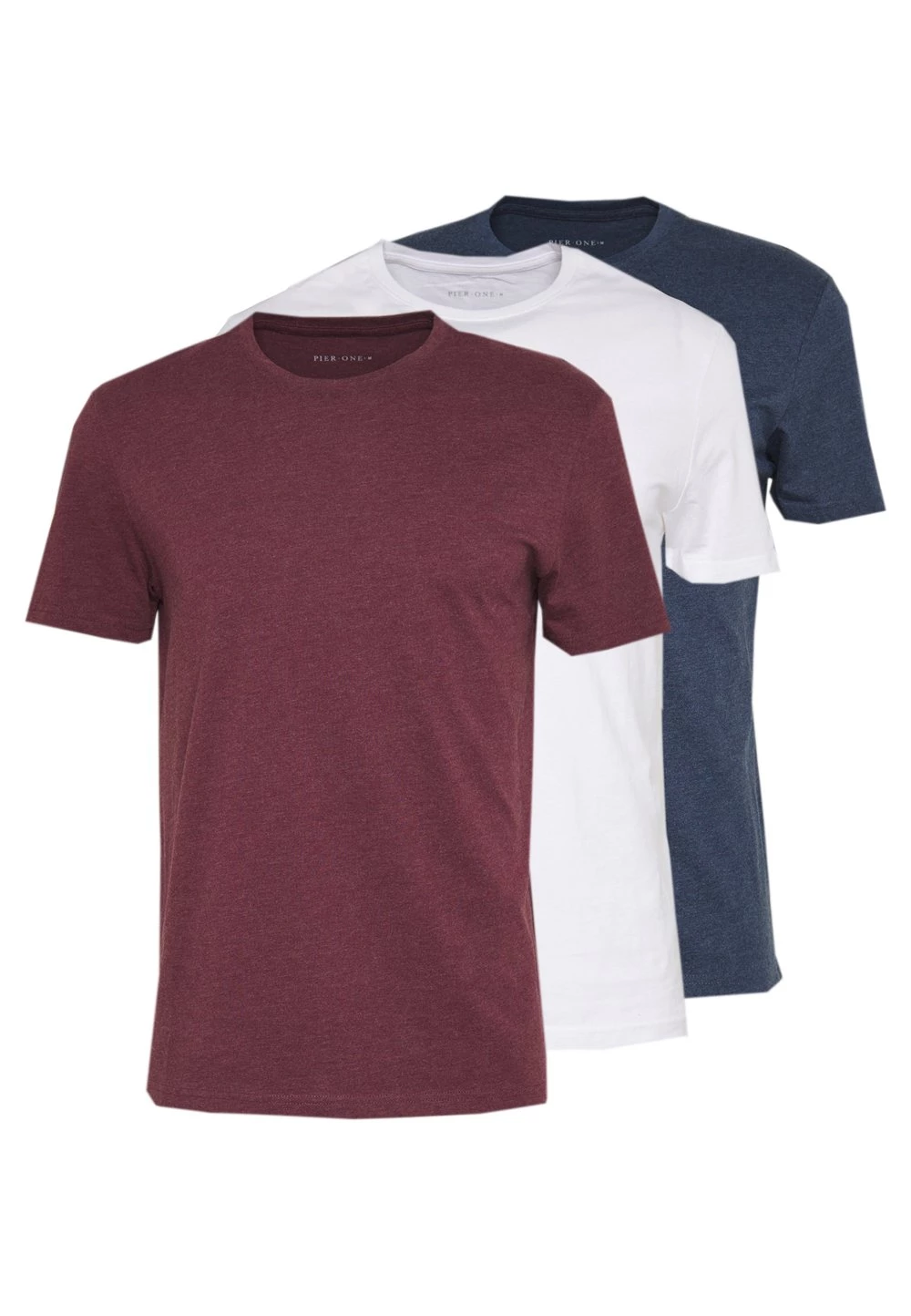 Soldes Pier One 3 PACK - T-shirt basique t-shirts col rond homme 14 Soldes Pier One 3 PACK - T-shirt basique t-shirts col rond homme – Image 12