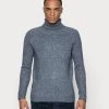 Pier One Un Tarif Préférentiel ESSENTIAL WINTER TURTLENECK / 512 - MOTTLED BLUE - Pullover pulls et gilets col roulé homme -magasin Pier One 20d611807838438e9178da6190699a9c