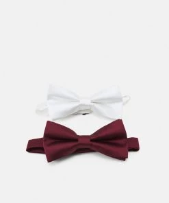 Qualité Supérieure Pier One 2 PACK - Noeud papillon cravates et accessoires de costume couleur unie homme