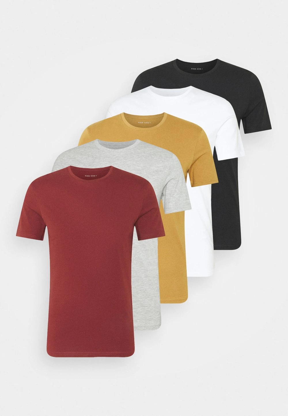 Prix Discount Pier One 5 PACK - T-shirt basique t-shirts col rond homme 11 Prix Discount Pier One 5 PACK - T-shirt basique t-shirts col rond homme – Image 9