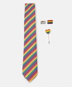 Prix Dégriffé Pier One PRIDE RAINBOW PINS SET - Cravate cravates et nœuds papillon multicolore homme