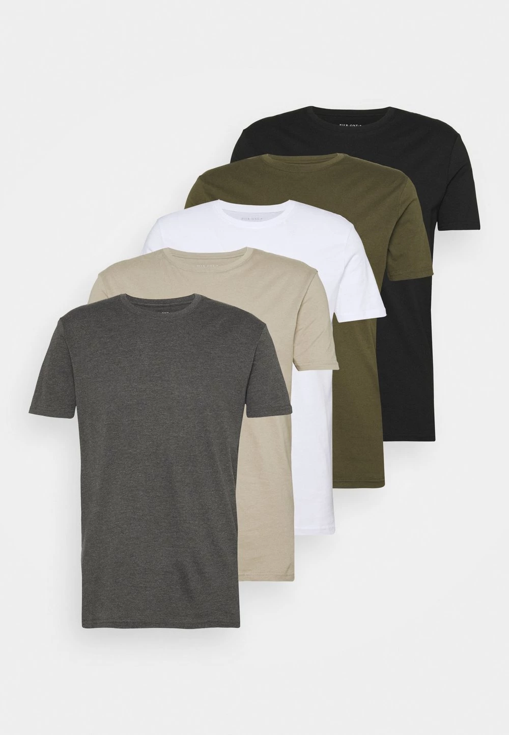 Prix Discount Pier One 5 PACK - T-shirt basique t-shirts col rond homme 18 Prix Discount Pier One 5 PACK - T-shirt basique t-shirts col rond homme – Image 16