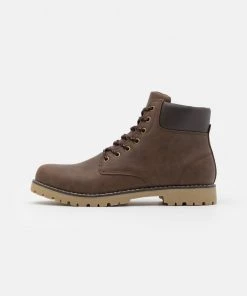 Qualité Supérieure Pier One Bottines à lacets bottes rond homme
