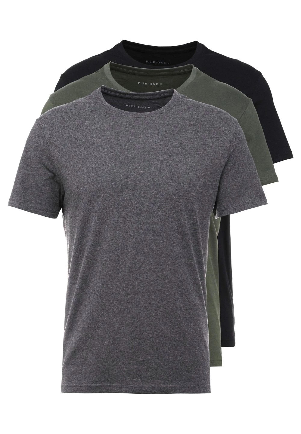 Pier One 3 PACK - T-shirt basique - black/ white Prix Gelé t-shirts col rond homme 10 Pier One 3 PACK - T-shirt basique - black/ white Prix Gelé t-shirts col rond homme – Image 8