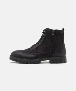Pier One Vendre-Réclame LEATHER - Bottines à lacets bottes rond homme