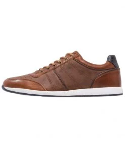 Pier One LEATHER - Baskets basses Pas Cher sneakers rond homme