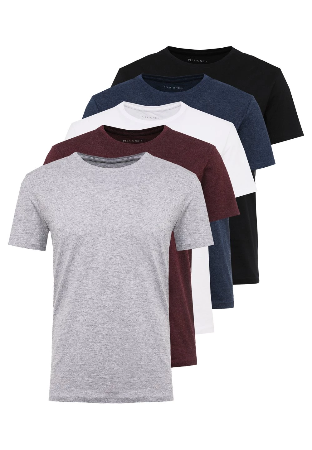 Prix Discount Pier One 5 PACK - T-shirt basique t-shirts col rond homme 15 Prix Discount Pier One 5 PACK - T-shirt basique t-shirts col rond homme – Image 13