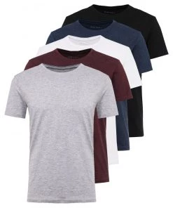 Pier One 5 PACK - T-shirt basique Prix Sacrifiés t-shirts col rond homme -magasin Pier One f3311ca65bb04406b4483c68855855c6 9