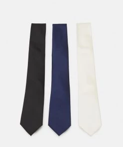 Pier One Qualité Garantie 3 PACK - Cravate cravates et nœuds papillon couleur unie homme